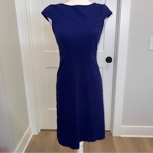 Theory classic Royal blue midi
